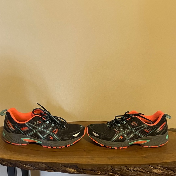 Asics Black and Orange Athletic Shoes - Picture 3 of 8